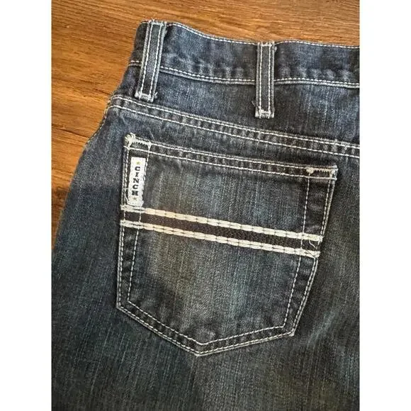Cinch Men's White Label Dark Wash Relaxed Fit Straight Leg Jeans Sz 31 x 32 - Picture 9 of 9